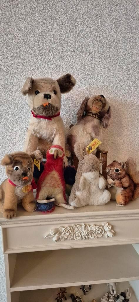 6 leuke Steiff Knuffels, Antiek en Kunst, Antiek | Speelgoed, Ophalen of Verzenden