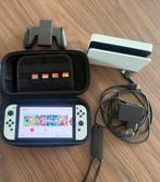 Nintendo Switch OLED Wit + Accessoires & Hard case, 1 speler, Eén computer, Zo goed als nieuw, Vanaf 3 jaar