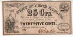 CSA AMERIKA North Carolina 1863 Series 25 Cent xf/au Raleigh, Verzenden, Noord-Amerika