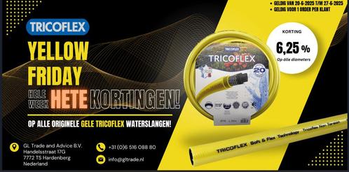 TRICOFLEX ORIGINEEL 1/2``,3/4``,1``,1 1/4`` ,1 1/2`` en 2``, Tuin en Terras, Tuinslangen, Nieuw, Tuinslang, Ophalen of Verzenden