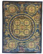 Grote Mandala Thangka – Handbeschilderd, Ophalen of Verzenden, Gebruikt