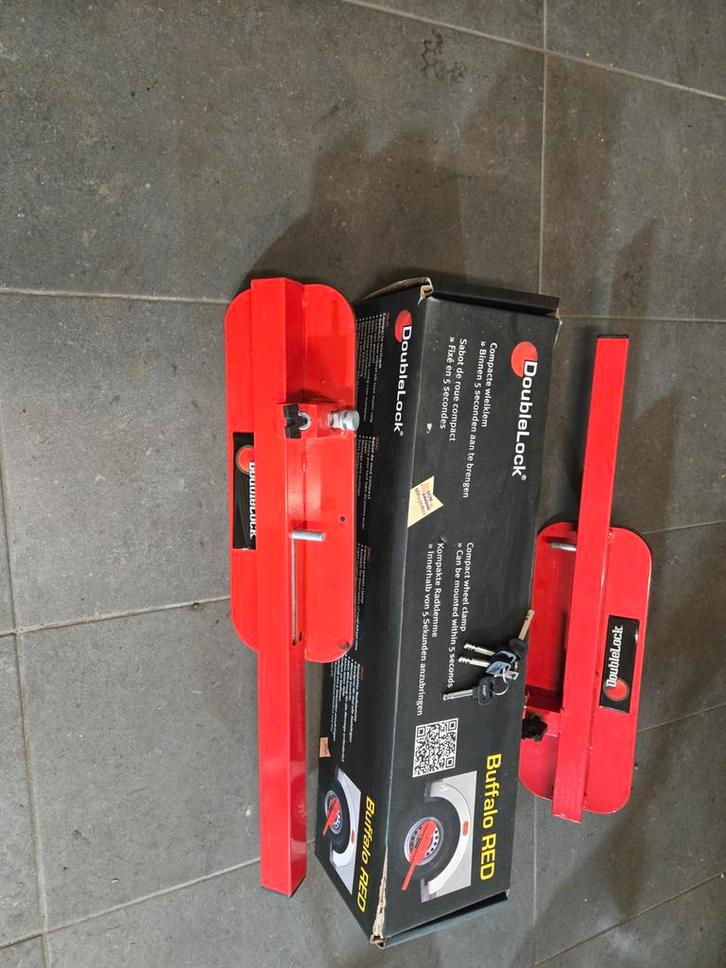 3 Wielsloten DoubleLock Buffalo RED - Nieuw!, Auto diversen, Anti-diefstal, Nieuw, Ophalen