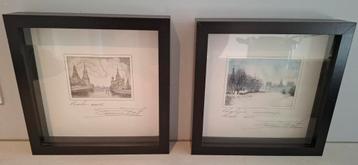 Russische Tekening & Aquarel - Moskou beschikbaar voor biedingen