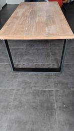 Industriële Houten Eettafel, Huis en Inrichting, Ophalen, 100 tot 150 cm, Eikenhout, Vijf personen of meer