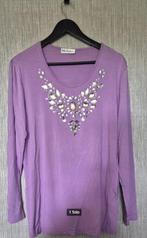 Shirt met siersteentjes lila, Paars, Maat 42/44 (L), Ophalen of Verzenden, Zo goed als nieuw