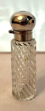 oud Hollands sterling zilveren kristal parfumflesje, Antiek en Kunst, Ophalen of Verzenden, Zilver