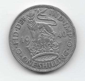 Verenigd Koninkrijk 1 shilling 1940 KM# 853