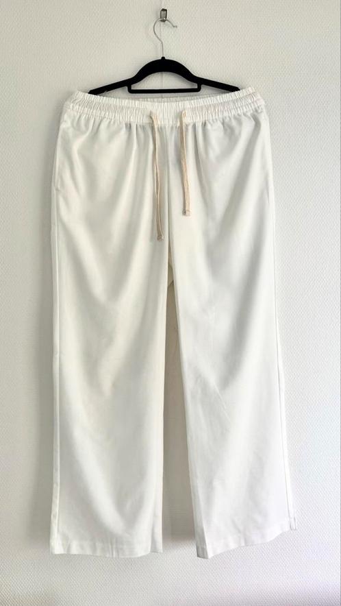 New 100% - Linen Wide-Leg Pants – Size L, Relaxed Fit, Kleding | Heren, Broeken en Pantalons, Nieuw, Maat 52/54 (L), Wit, Ophalen of Verzenden