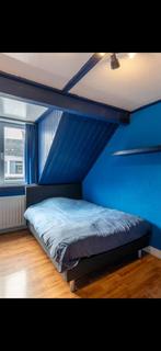 Boxspring bed 120x200, Ophalen, Blauw, Tweepersoons, 140 cm