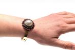 Mabe parel granaat luxe 14k goud slavenarmband dames bangle, Sieraden, Tassen en Uiterlijk, Antieke sieraden, Ophalen of Verzenden