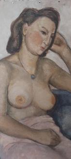 Halfnatuurlijk portret van een zittende vrouw met hanger
Oli, Antiek en Kunst, Kunst | Schilderijen | Klassiek, Ophalen of Verzenden