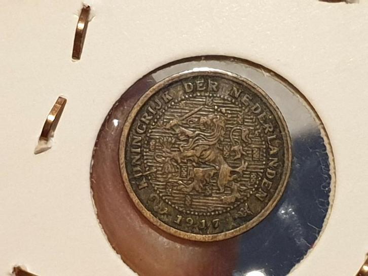 Halve cent 1917 (03), Postzegels en Munten, Munten | Nederland, Overige waardes, Koningin Wilhelmina, Ophalen of Verzenden