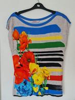 Leuke Desigual T-shirt met bloemen, Ophalen of Verzenden, Gedragen, Zwart, Korte mouw
