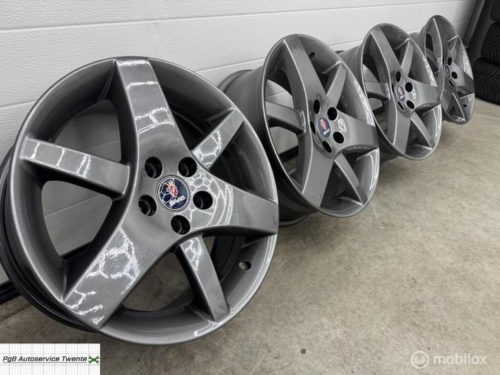 Saab alu 36 Aero velgen nieuw gecoat Gun metal grey, Auto-onderdelen, Banden en Velgen, Velg(en), Ophalen of Verzenden