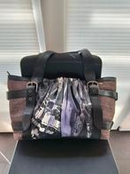 Angelo Mariani Tas - Zwart Leer met Paarse Details, Ophalen of Verzenden, Nieuw, Zwart, Handtas