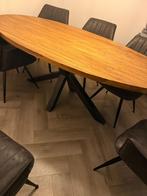 Ovale eettafel, Huis en Inrichting, Tafels | Eettafels, Ophalen, Gebruikt, 100 tot 150 cm, Vijf personen of meer