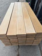 Eiken vloer 54 m2 massieve vloerdelen 18,5cm breed 1,9cm dik, Doe-het-zelf en Verbouw, Vloerdelen en Plavuizen, Ophalen, Gebruikt