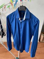 Hugo Boss overhemd slim fit Large blauw, Gedragen, Blauw, Halswijdte 41/42 (L), Ophalen of Verzenden