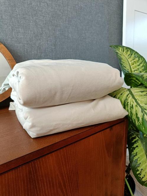 Beige Velvet Gordijnen 140x300 Austra Jysk ZGAN, Huis en Inrichting, Stoffering | Gordijnen en Lamellen, Zo goed als nieuw, 200 cm of meer