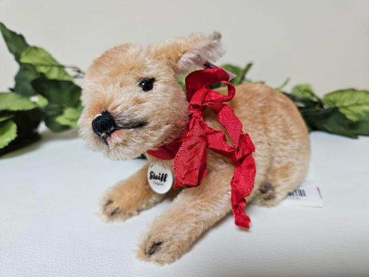 Steiff ree hertje liggend 18cm mohair beer kerst kersmis, Verzamelen, Beren en Cherished Teddies, Nieuw, Overige typen, Steiff