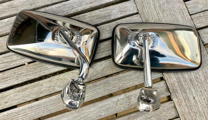 Chrome oldtimer Vitaloni set spiegels., Auto-onderdelen, Spiegels, Alfa Romeo, Citroën, Fiat, Ford, Mini, Oldtimer onderdelen
