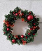 2 kerstkransen 40 cm met lichtjes., Ophalen, Zo goed als nieuw