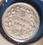 Koning willem iii 5 cent 1863, Ophalen of Verzenden, Koning Willem III, 5 cent, Losse munt