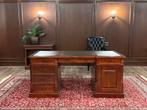 Klassiek Engels bureau (partnerdesk) #577, Huis en Inrichting, Bureaus, Ophalen of Verzenden, Zo goed als nieuw