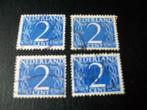 12: Nederland: 4 x 2 cent gestempeld, Postzegels en Munten, Postzegels | Nederland, Verzenden, Na 1940, Gestempeld