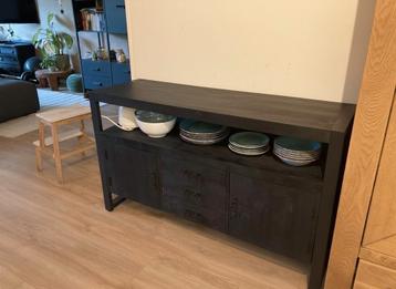 Zwarte opbergkast / dressoir industrieel stijl beschikbaar voor biedingen