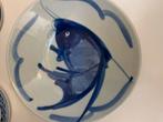 Vintage Chinees Bord met Vis Motief, Ophalen of Verzenden