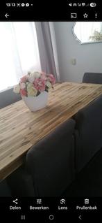 Acacia houten eettafel zwaar, Ophalen, Gebruikt, 50 tot 100 cm, Vijf personen of meer