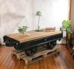 1920s Franse Decauville Mijnwagen industriële Salontafel, Ophalen