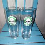 Heineken's lager beer pilsener bierglazen set van 2, Ophalen, Gebruikt, Glas of Glazen, Heineken