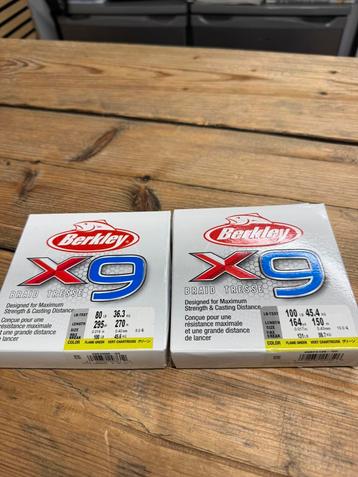 berkley x9 braid 150m 43/00  en  270m 40/00 rollen beschikbaar voor biedingen