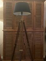 Staande lamp driepoot hout nautisch, Ophalen, Zo goed als nieuw, Hout, 150 tot 200 cm