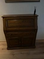 Eikenhouten Secretaire met Sleutel, Huis en Inrichting, Ophalen, Gebruikt