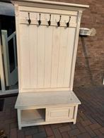 Witte Staande Kapstok met Bankje, Huis en Inrichting, Woonaccessoires | Kapstokken, Ophalen, Gebruikt, Staande kapstok, 150 tot 200 cm