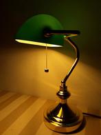 Bankierslamp, Ophalen of Verzenden, Zo goed als nieuw, Glas, Minder dan 50 cm