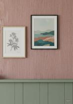 14177 Jute vintage behang burlap roodbruin japandi swiet, Verzenden, 75 m² of meer, Rood