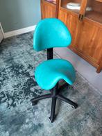 Gharnieni anatomische zadelzitstoel, Huis en Inrichting, Gebruikt, Blauw, Ophalen of Verzenden, Bureaustoel