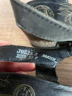 Stoere zwarte leren wedges Panamajack Julia b! 39, Uitgeest, Tweedekansshop, Zwart, Zo goed als nieuw