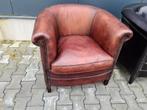 Chesterfield club fauteuil bruin cognac + BEZORGING GRATIS, Huis en Inrichting, Fauteuils, ., Chesterfield, Ophalen of Verzenden