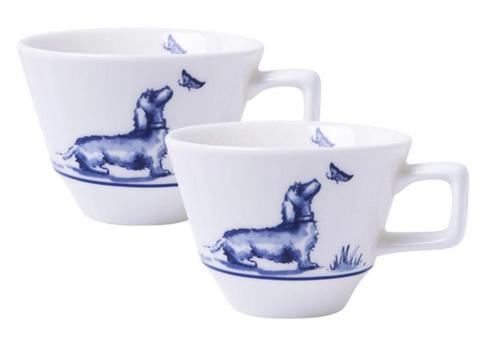 Nieuw van Heinen Delfts Blauw, espressokopjes, teckel Nhaan, Huis en Inrichting, Keuken | Servies, Nieuw, Overige stijlen, Porselein