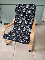 IKEA kinder fauteuil, met poezen print hoes, Huis en Inrichting, Fauteuils, Minder dan 50 cm, Minder dan 75 cm, Zo goed als nieuw