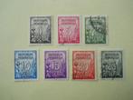 Indonesie 1948 Lopende zegels 7 stuks 1 - 25 sen gestempeld, Ophalen of Verzenden, Gestempeld, Zuidoost-Azië