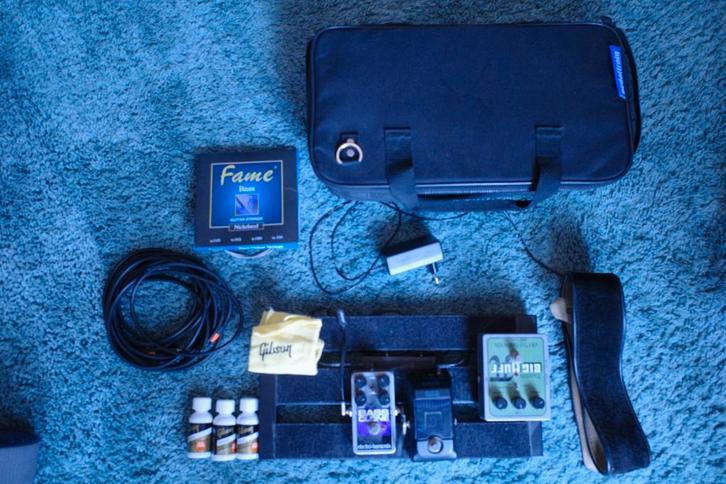 Compleet Basgitaar Effecten Pedalboard Set, Muziek en Instrumenten, Effecten, Chorus, Ophalen