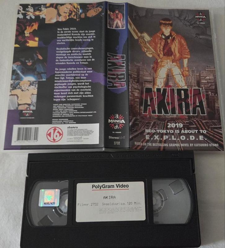 Manga Akira VHS Cartoon/Anime, Cd's en Dvd's, VHS | Film, Gebruikt, Actie en Avontuur, Alle leeftijden, Ophalen of Verzenden