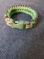 Groen/Bruin Paracord Armband, Ophalen of Verzenden, Zo goed als nieuw, Groen, Overige materialen