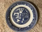 Antieke blauwe schaal - Willow Pattern, Antiek en Kunst, Antiek | Schalen, Ophalen